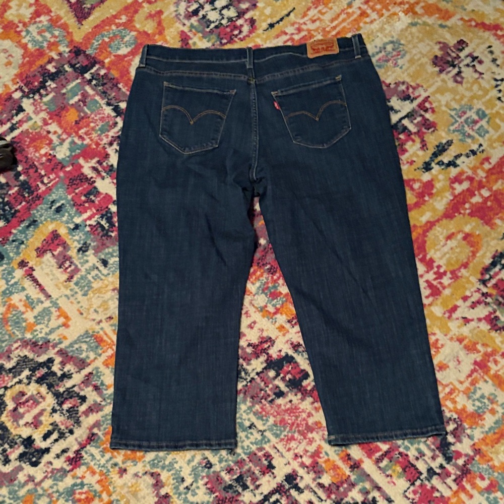 Levi's Dark Blue Shaping Skinny Capri Jeans 16W - Picture 4 of 5